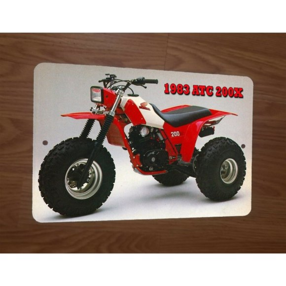 1983‎ Honda ATC 200X ATV 3 Wheeler Bike Motorcycle 8x12 Metal Wall Sign